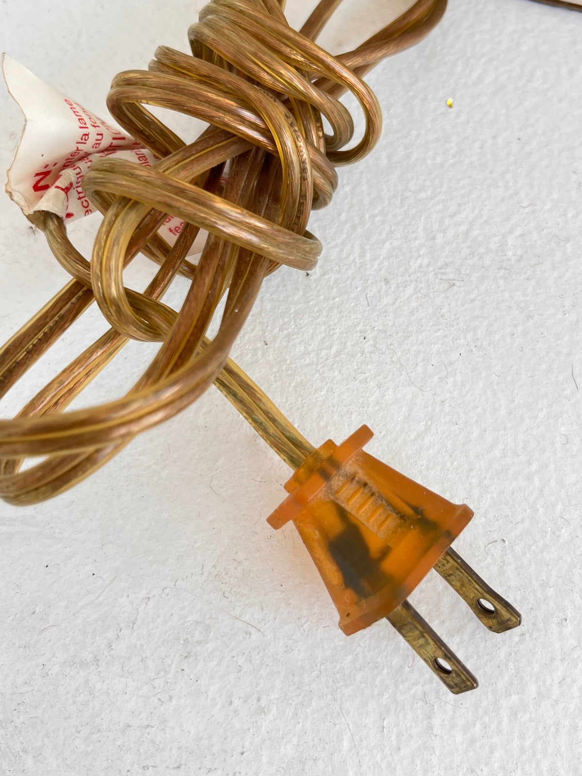 Postmodern Ribbed Plaster Lamps - a Pair