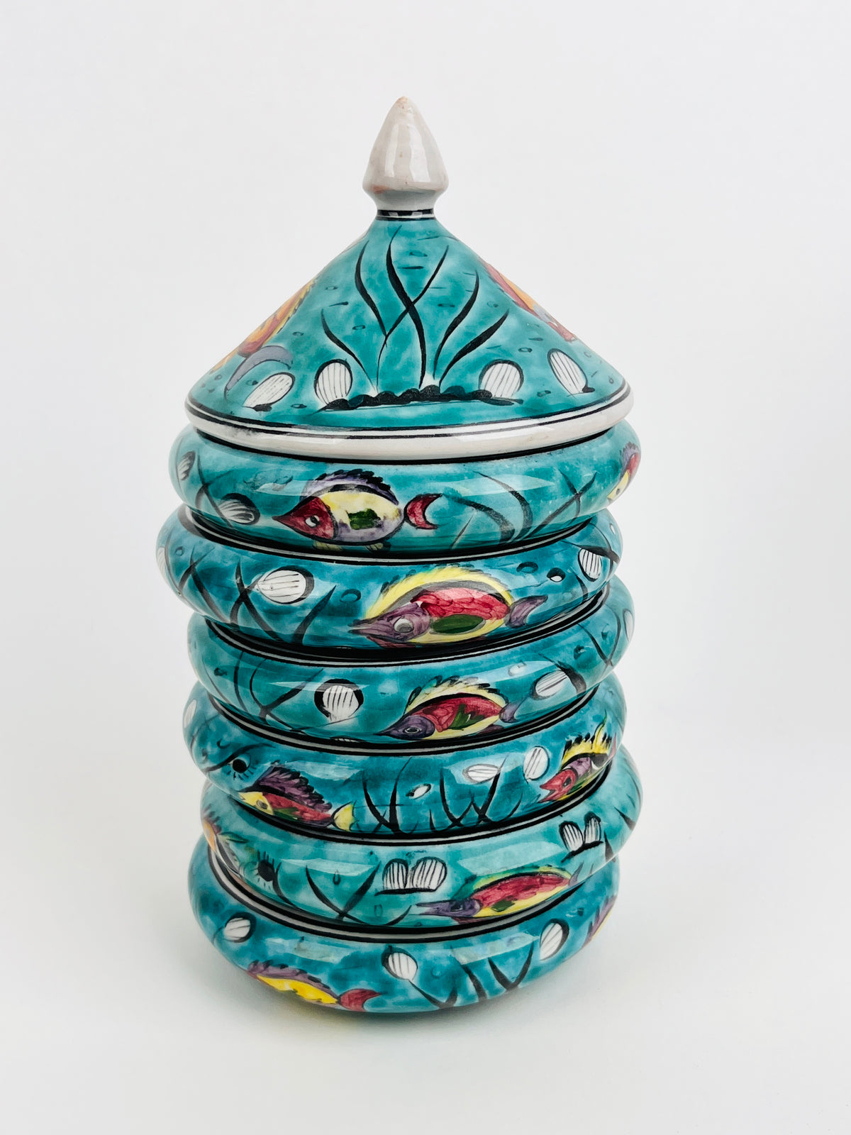 Vintage Stacking Canisters by Ikaros Pottery