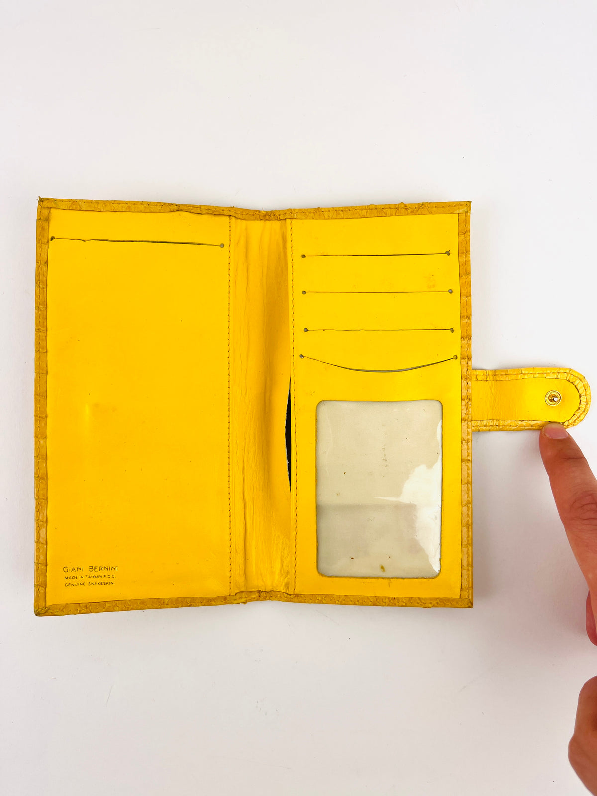 Vintage Yellow Snakeskin Wallet