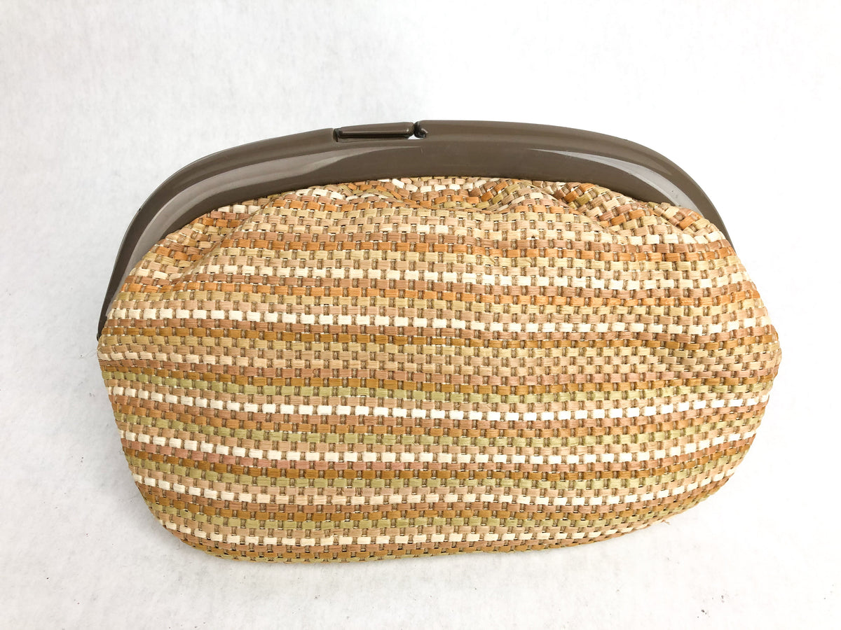 Italian Woven Raffia Clutch