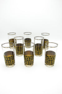 Rare 22k Gold Alligator Highballs