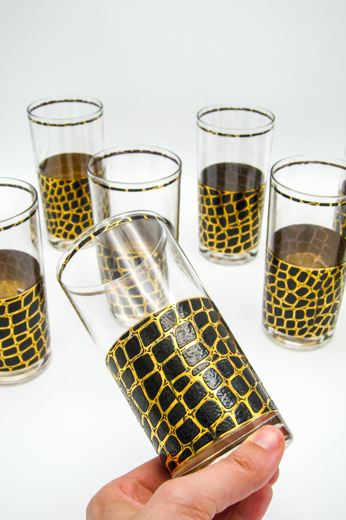 Rare 22k Gold Alligator Highballs