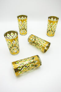 Vintage 22k Gold-Plated Culver Highballs
