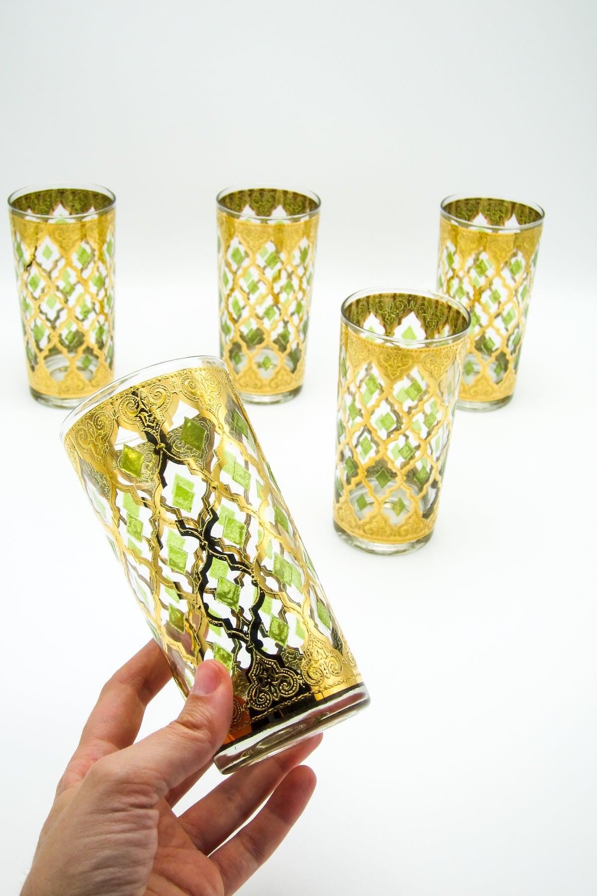 Vintage 22k Gold-Plated Culver Highballs