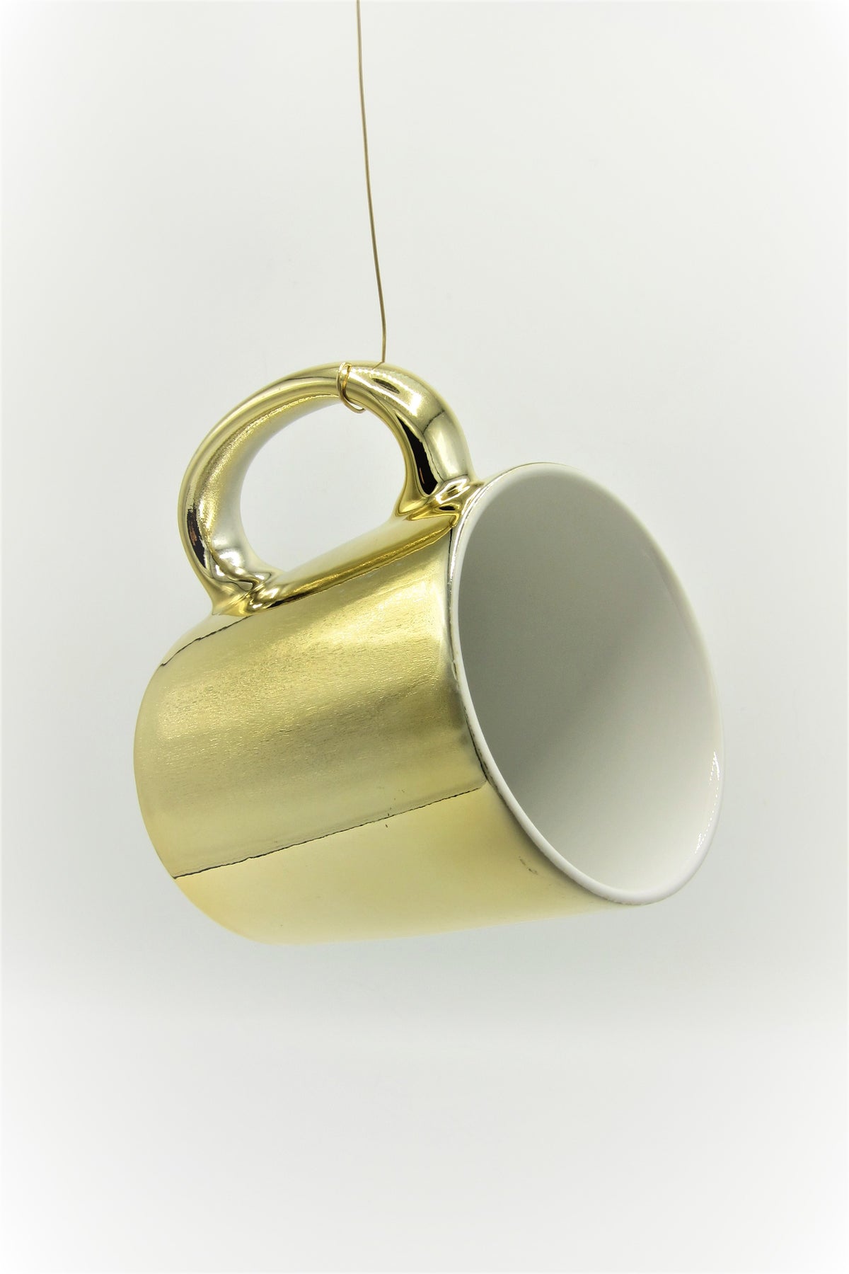 Vintage 22K Gold-Plated Ceramic Mug