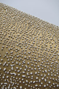 vintage gold ceramic waste basket detail