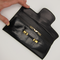 vintage patent leather embossed lizard wallet