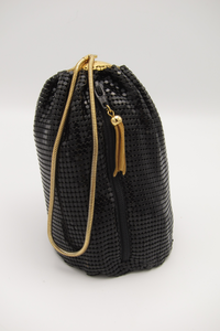 Vintage Metal Mesh Wristlet - Black