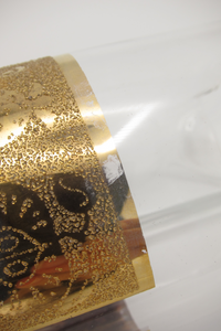 culver 22k gold fruit bar set in caddy, vintage hollywood regency