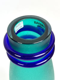 Vintage Signed Alfredo Barbini Murano Scavo Glass Decanter / Bottle - Italy