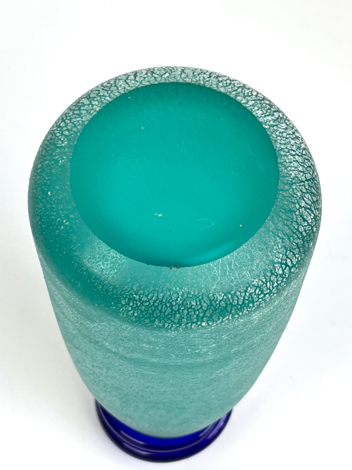 Vintage Signed Alfredo Barbini Murano Scavo Glass Decanter / Bottle - Italy