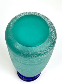 Vintage Signed Alfredo Barbini Murano Scavo Glass Decanter / Bottle - Italy