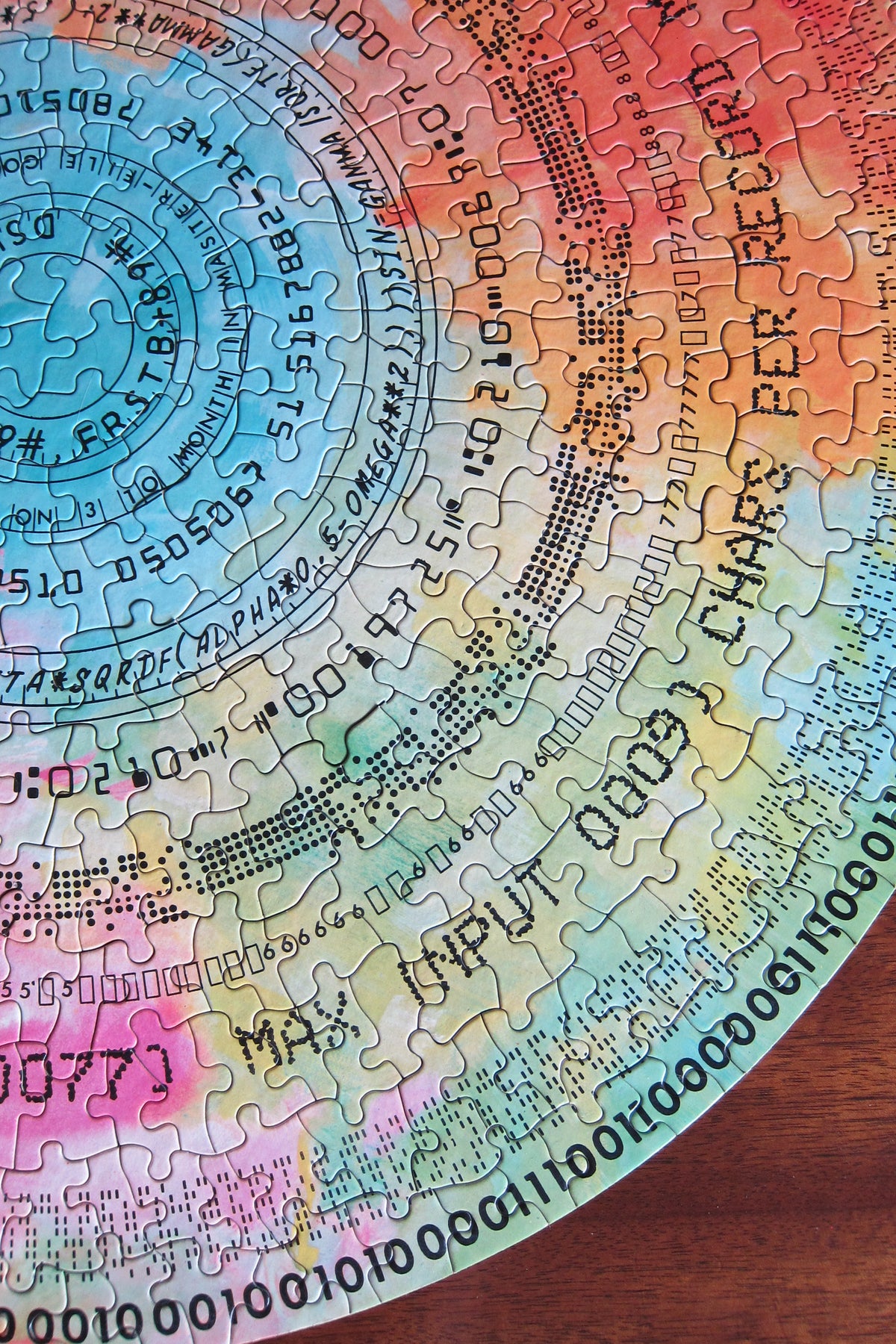 Computer Talk Circular Jigsaw Puzzle Springbok 1965 1