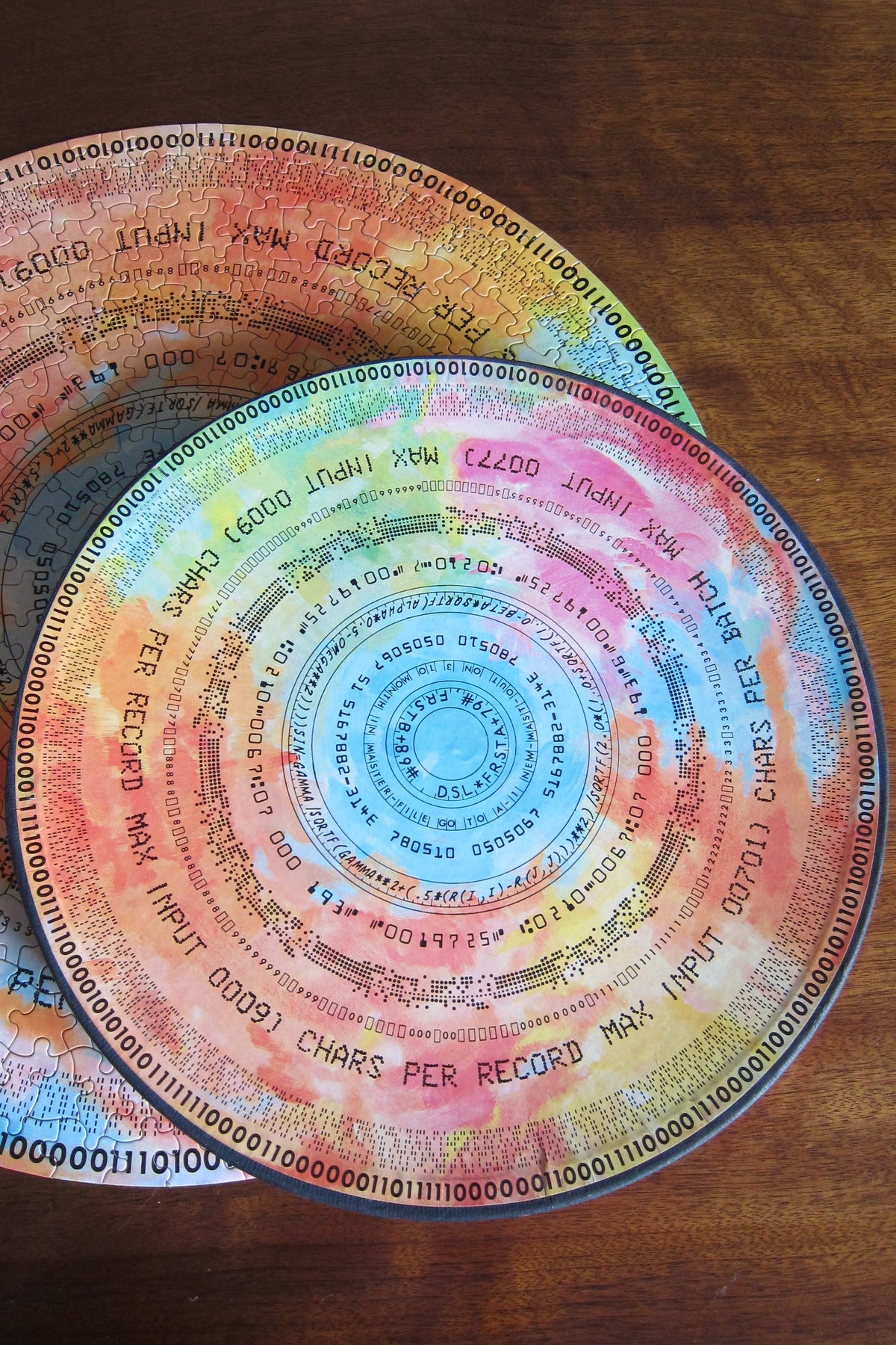 Computer Talk Circular Jigsaw Puzzle Springbok 1965 1