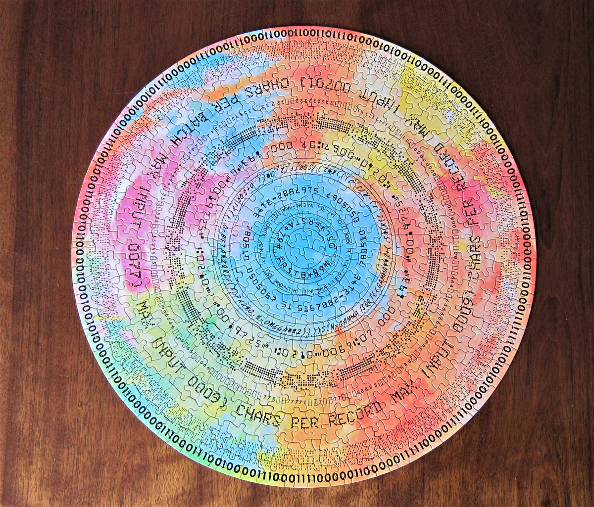 Computer Talk Circular Jigsaw Puzzle Springbok 1965 1