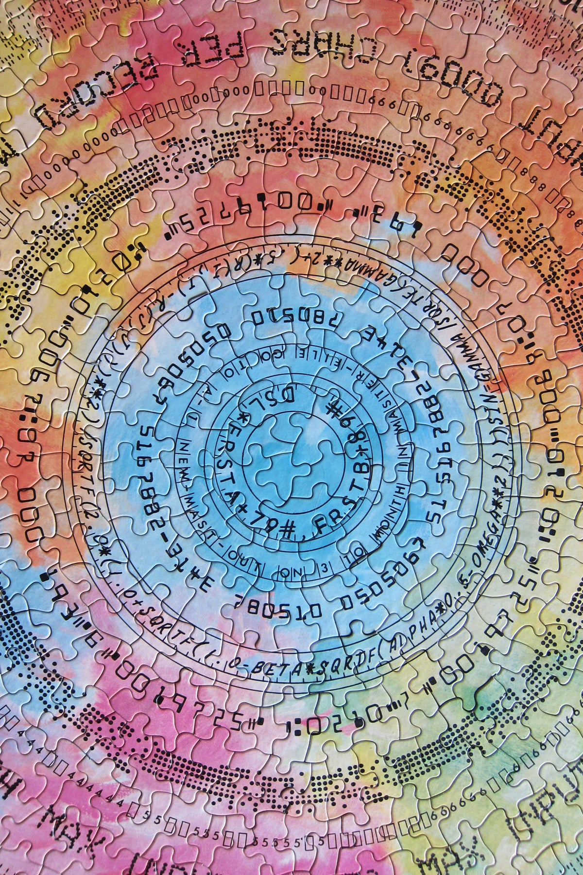 Computer Talk Circular Jigsaw Puzzle Springbok 1965 1