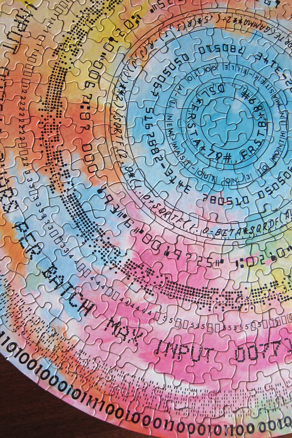 Computer Talk Circular Jigsaw Puzzle Springbok 1965 1