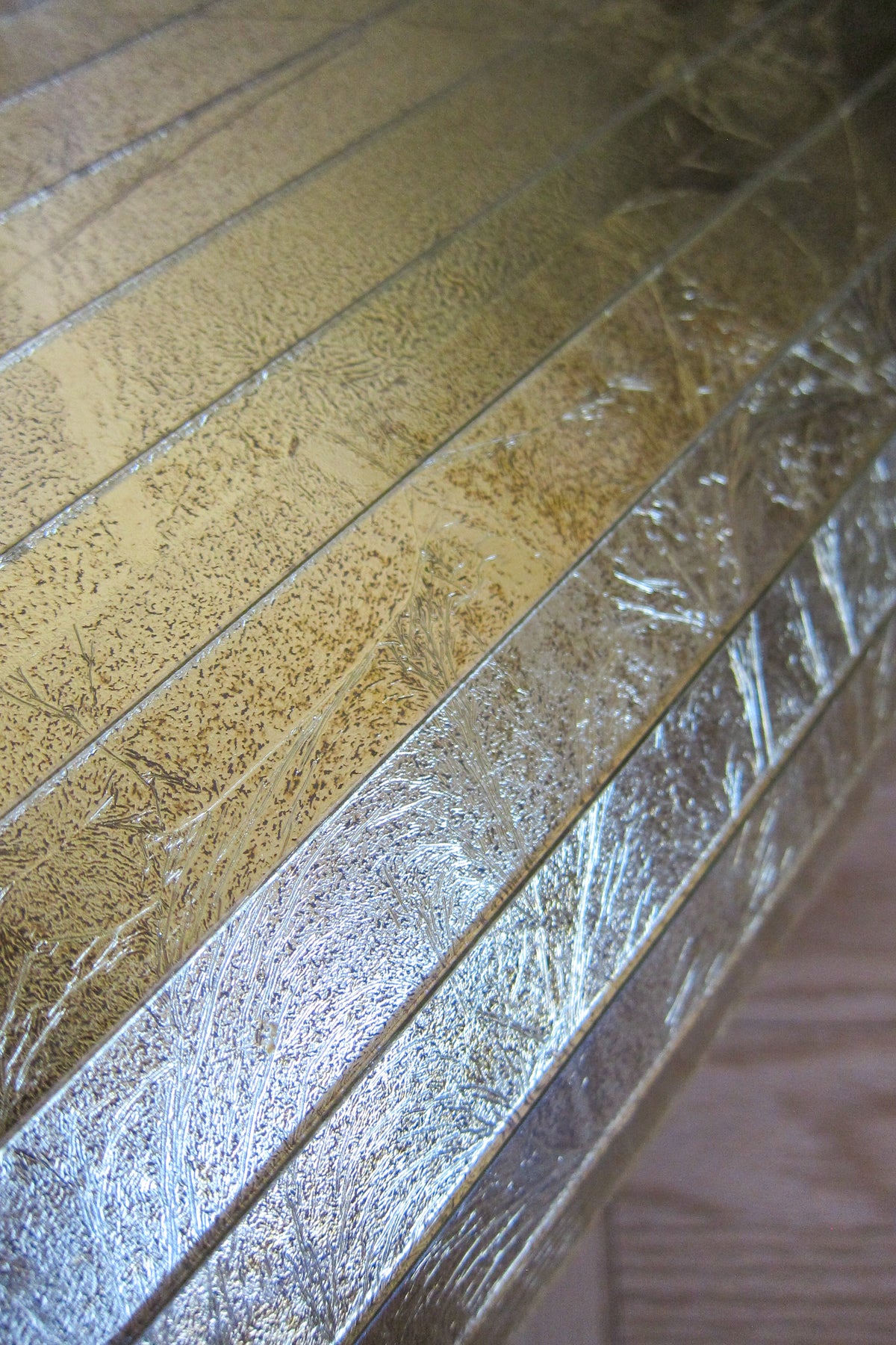 Gold Glass Waste Basket