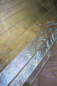 Gold Glass Waste Basket