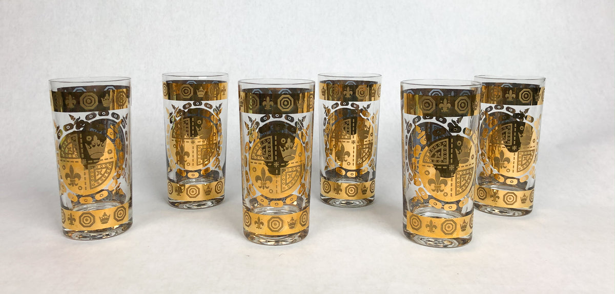 Vintage Hollywood Regency Gold-Plated Tumblers