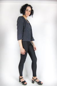 Vintage Polka Dot Blouse / Blazer