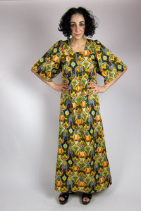 Vintage Psychedelic Maxi Dress