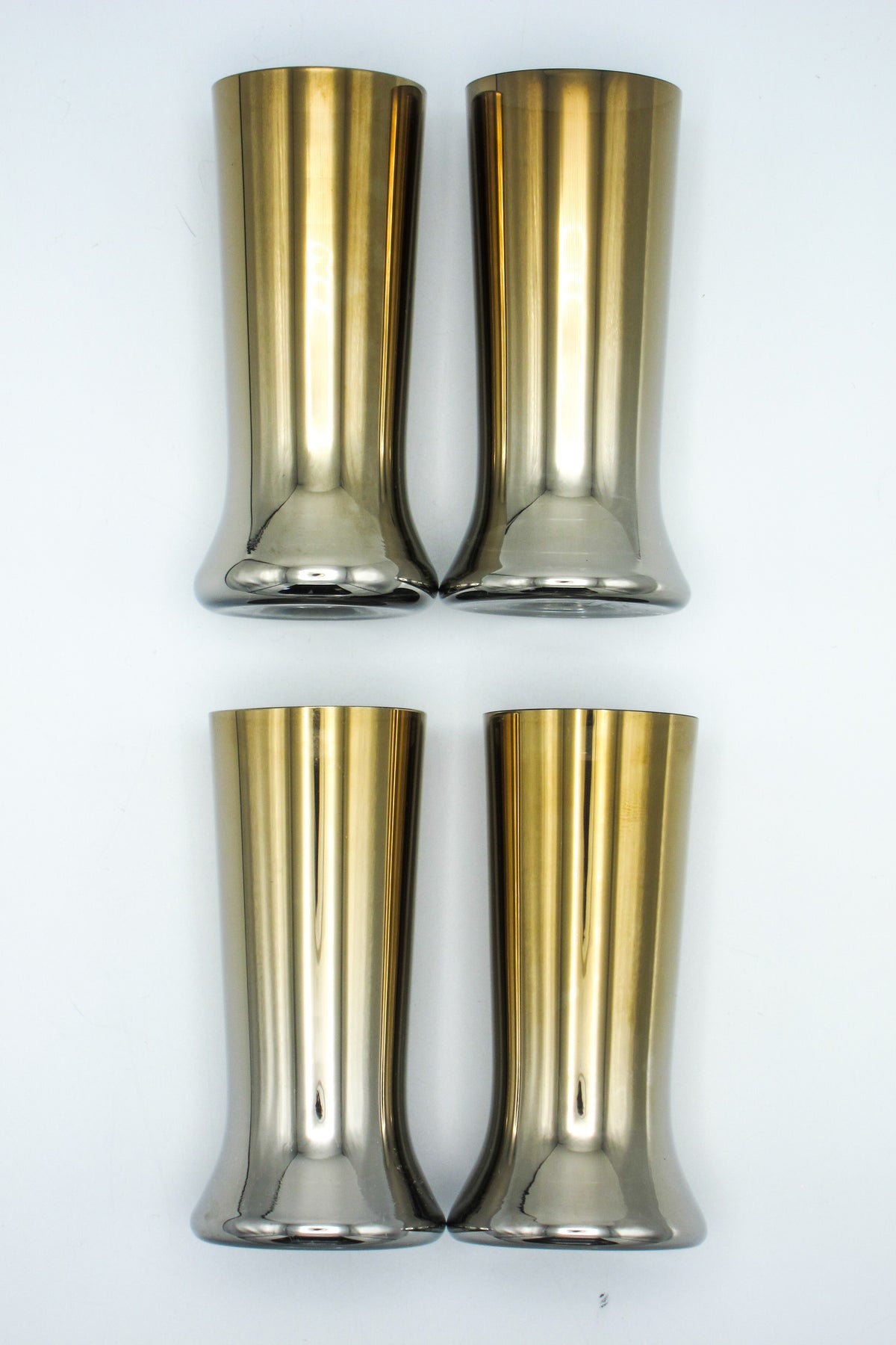 Vintage Silvered Glass Shot Glasses