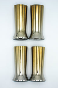 Vintage Silvered Glass Shot Glasses