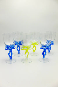 Jozefina Krosno wine glasses art glass