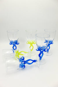 Jozefina Krosno wine glasses art glass