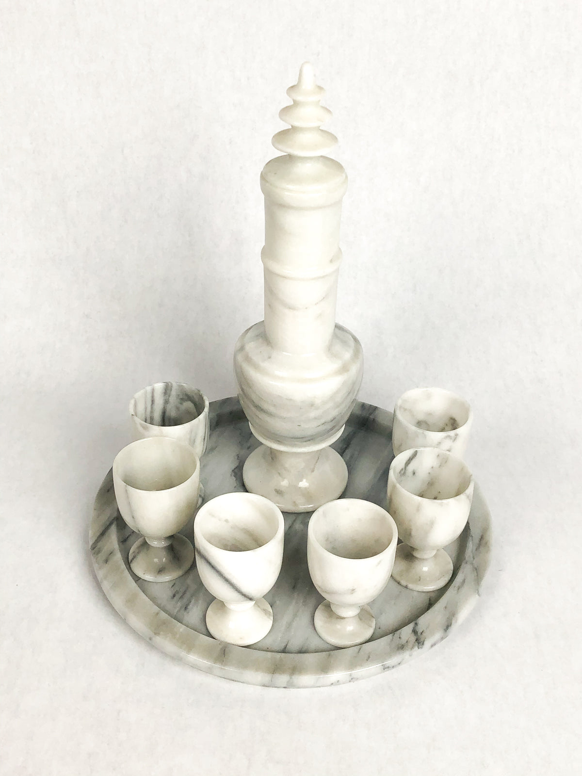 Mid-Century Modern Marble Bar Set