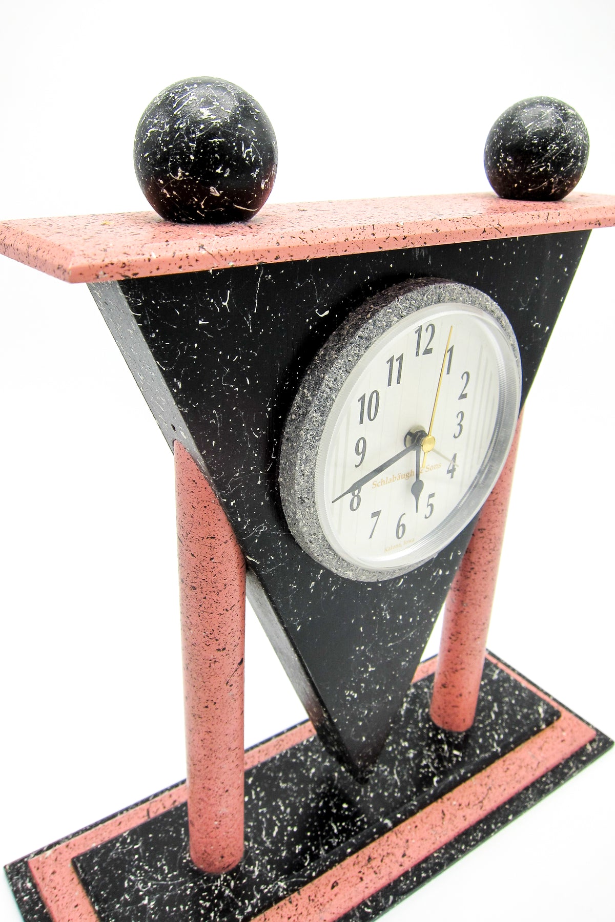 Vintage 90s Postmodern Speckled Clock