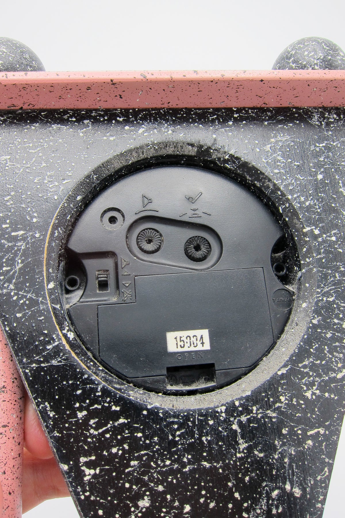 Vintage 90s Postmodern Speckled Clock