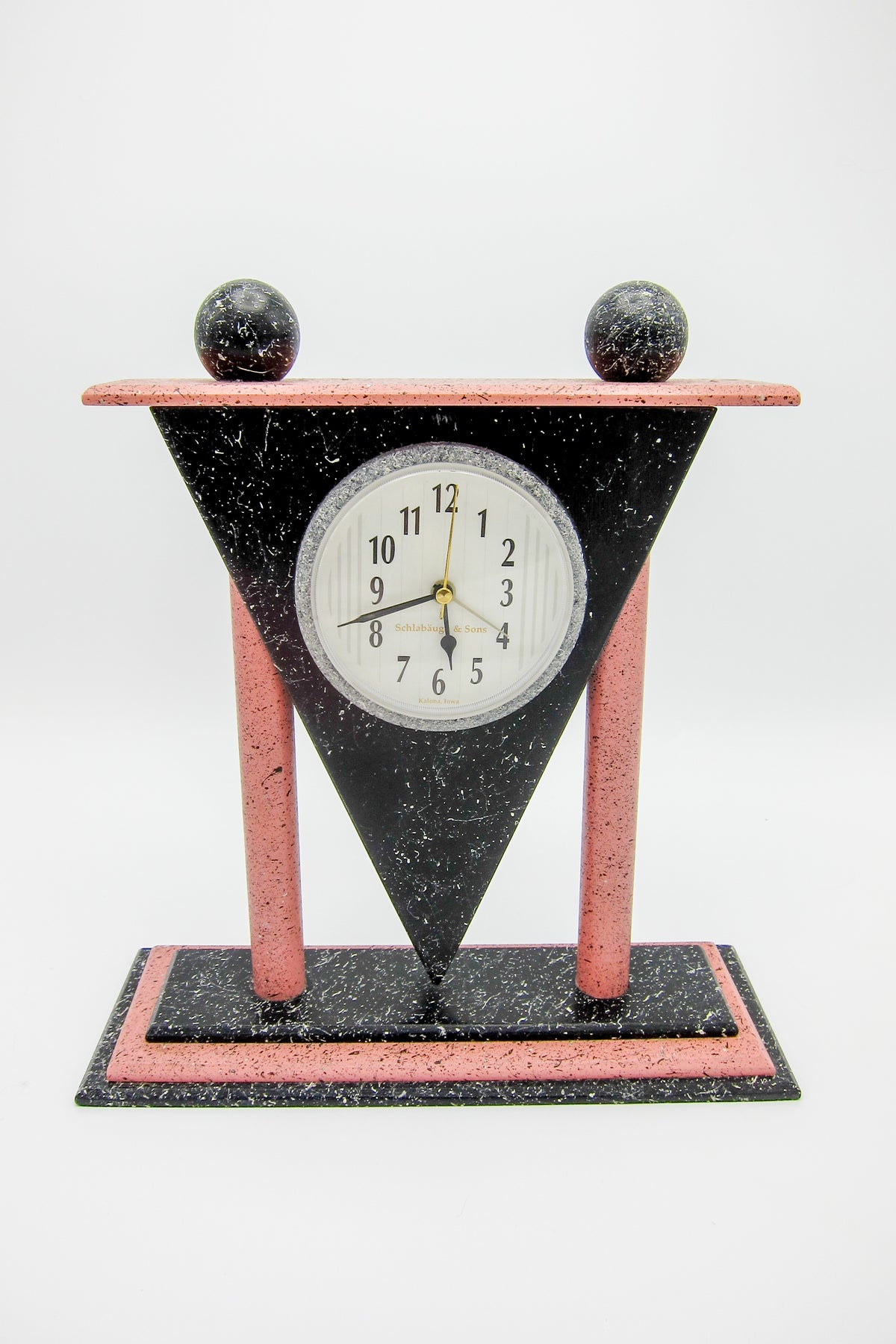 Vintage 90s Postmodern Speckled Clock