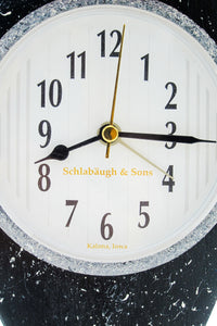 Vintage 90s Postmodern Speckled Clock