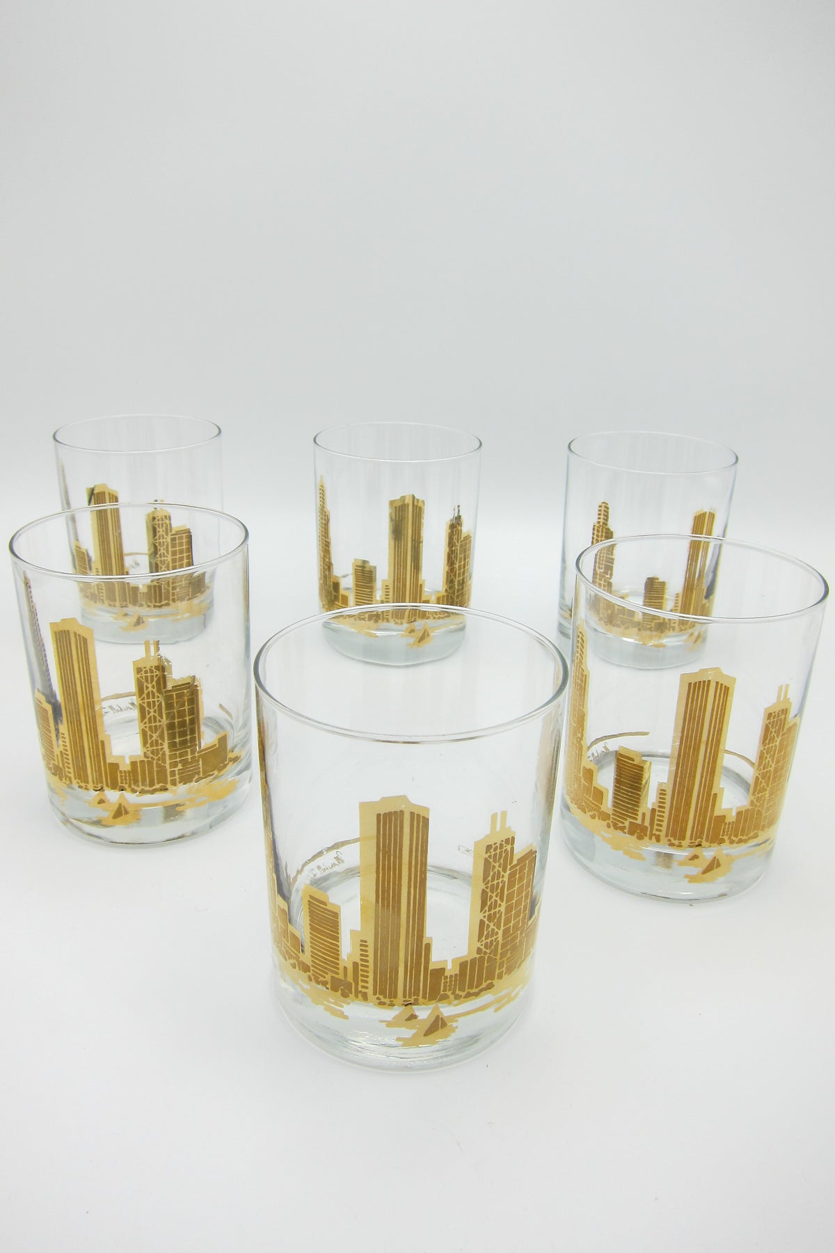 Marshall Field's Chicago Skyline Glasses