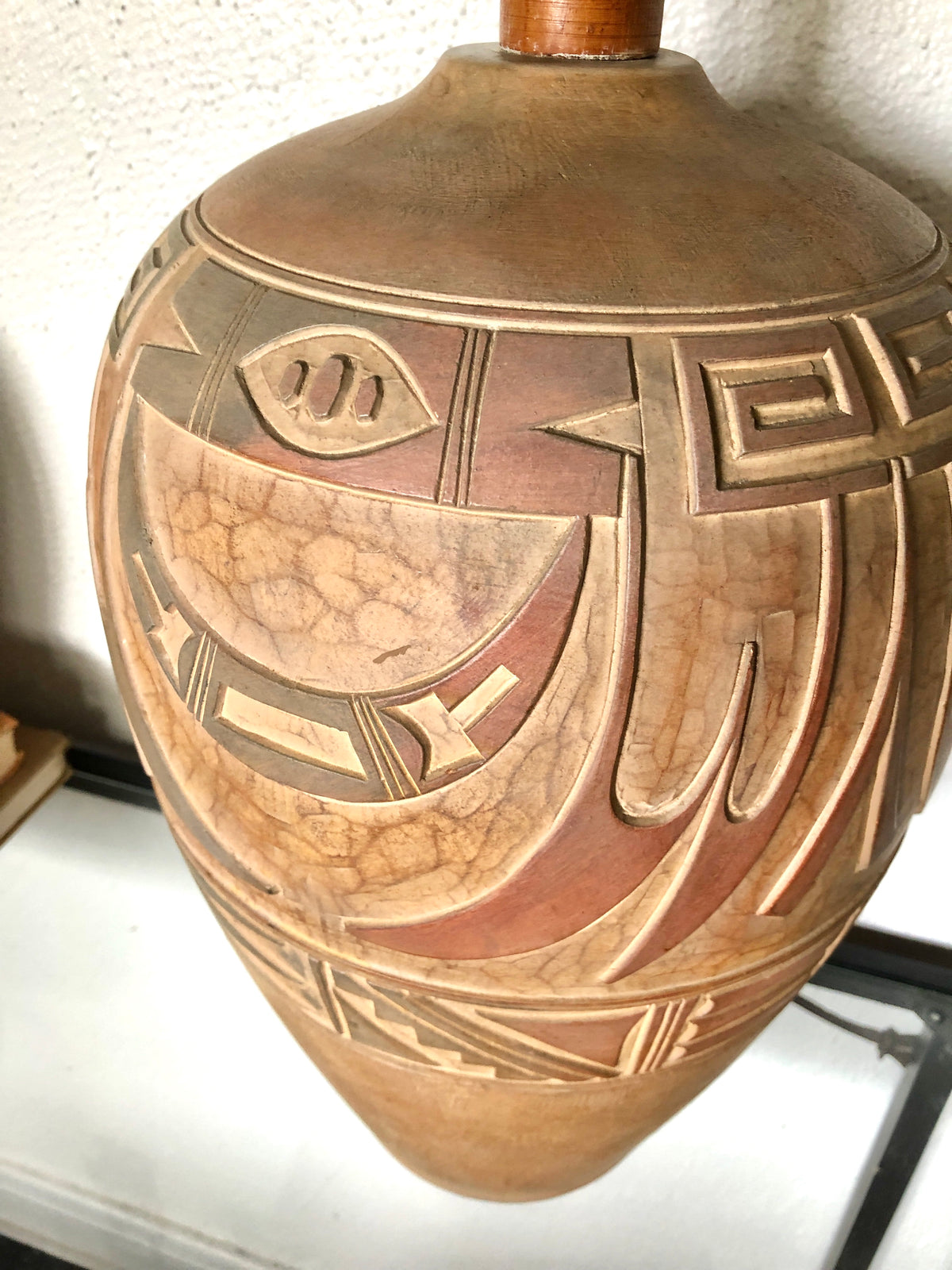 Vintage 80s plaster lamp Casual Lamps of California