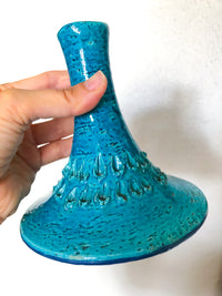 Vintage Blue Bitossi Italian Ceramic Lidded Jar