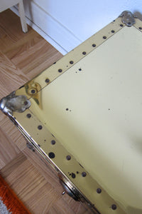 Vintage Brass Clad Cube Trunk