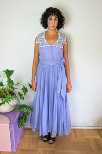 Lilac Pleated Jack Bryan Dress