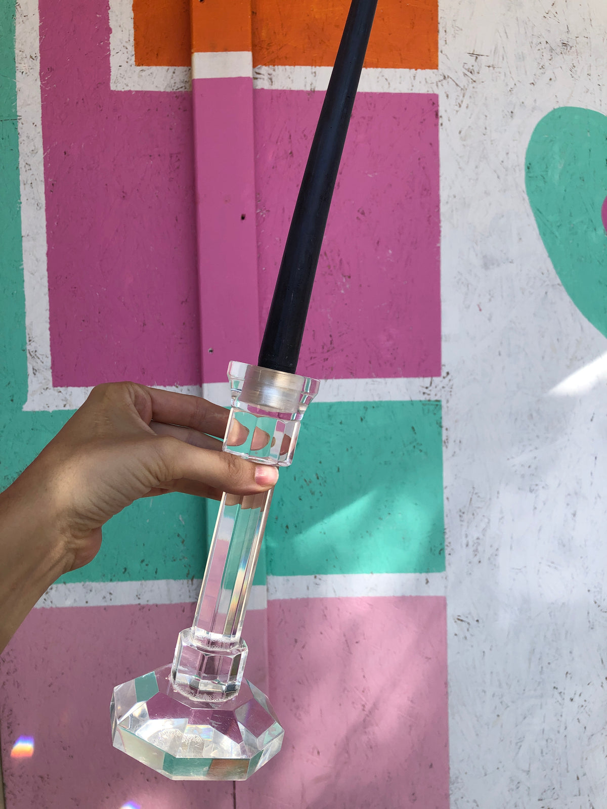 Vintage Lucite Candle Holders