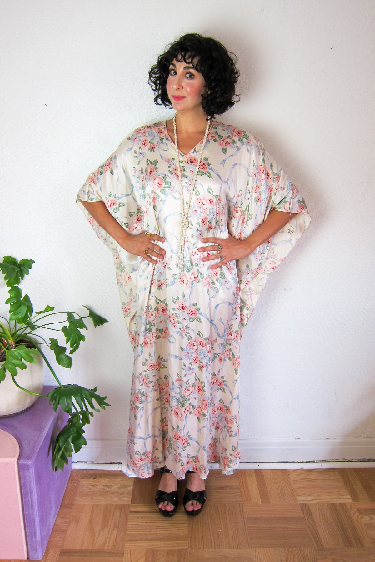 Silk Floral Neiman Marcus Caftan