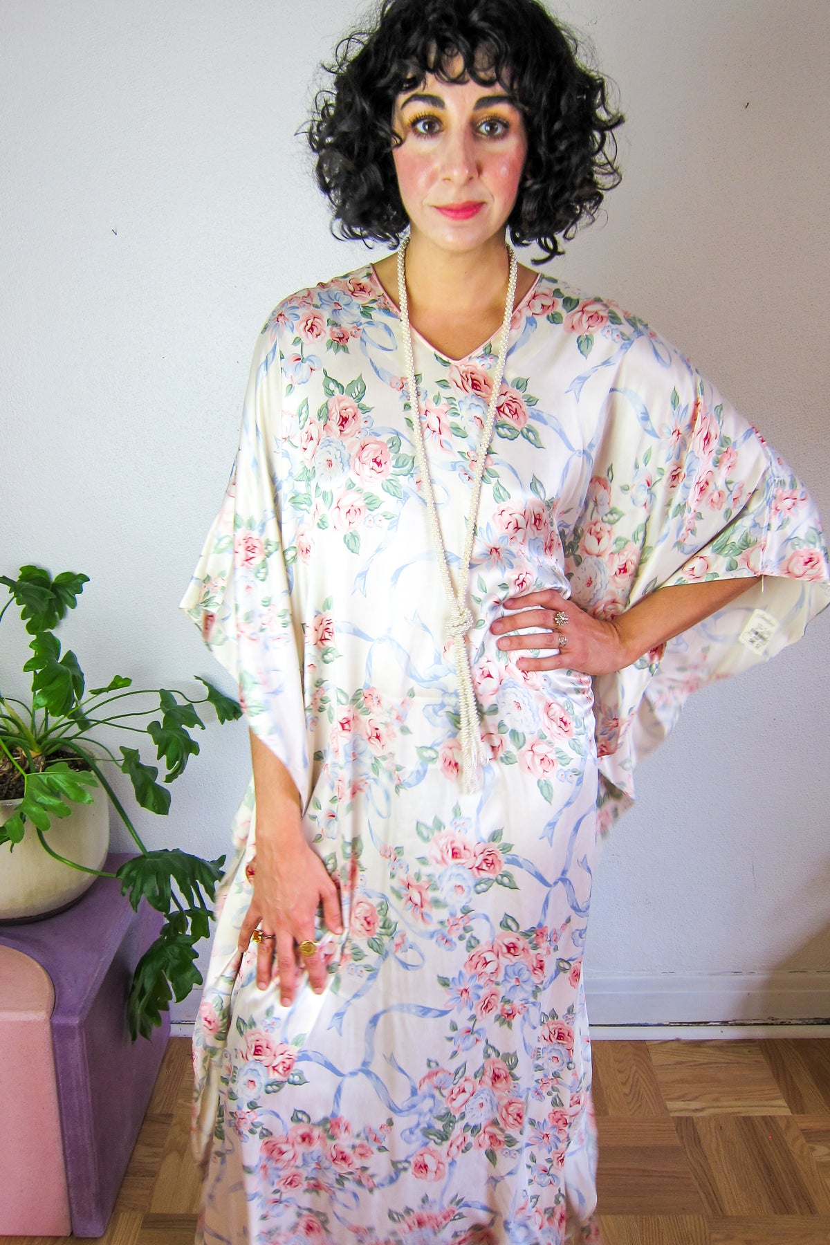 Silk Floral Neiman Marcus Caftan