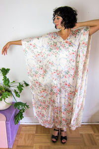 Silk Floral Neiman Marcus Caftan