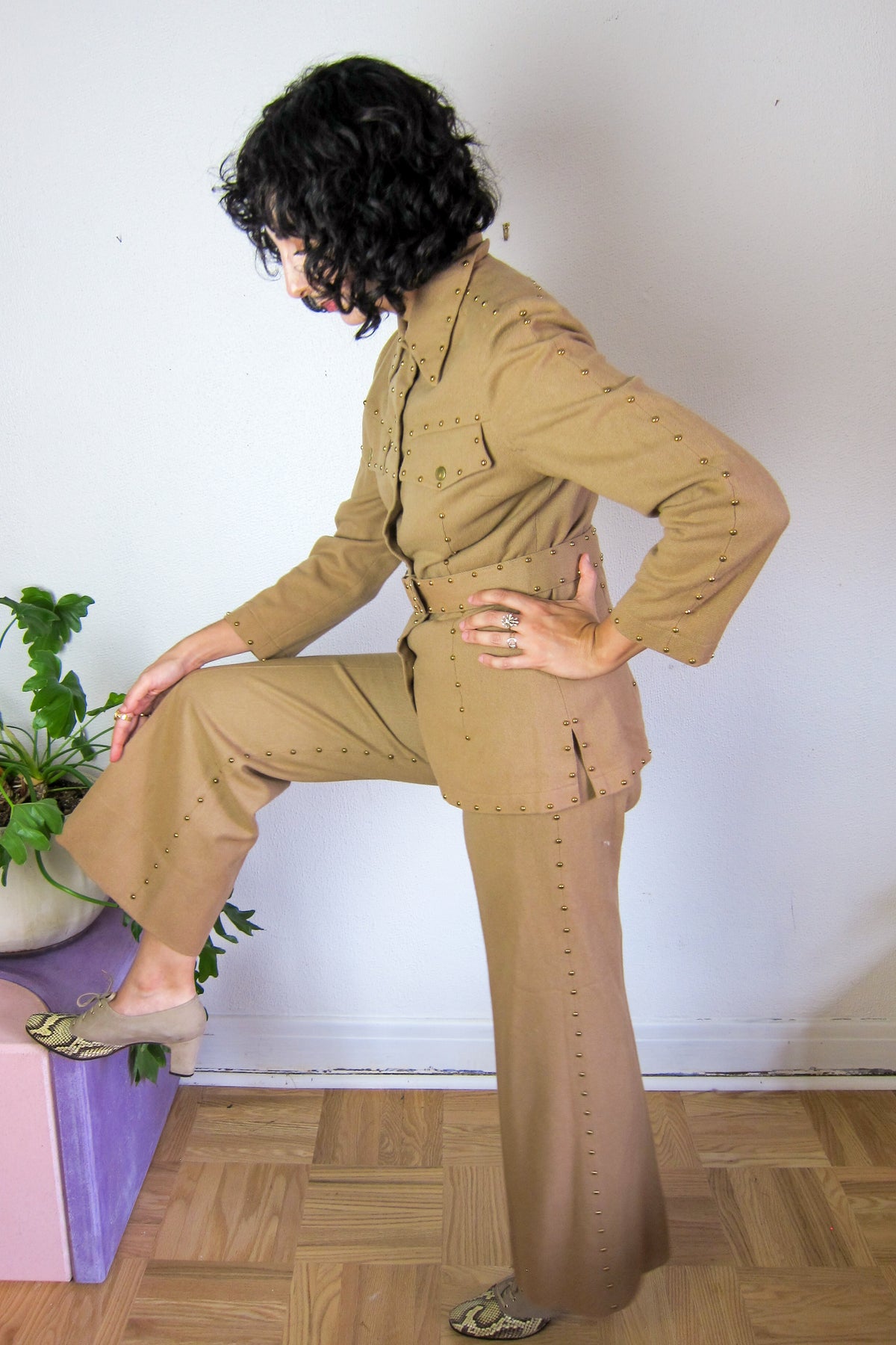 Vintage Sakowitz Studded 2pc Suit