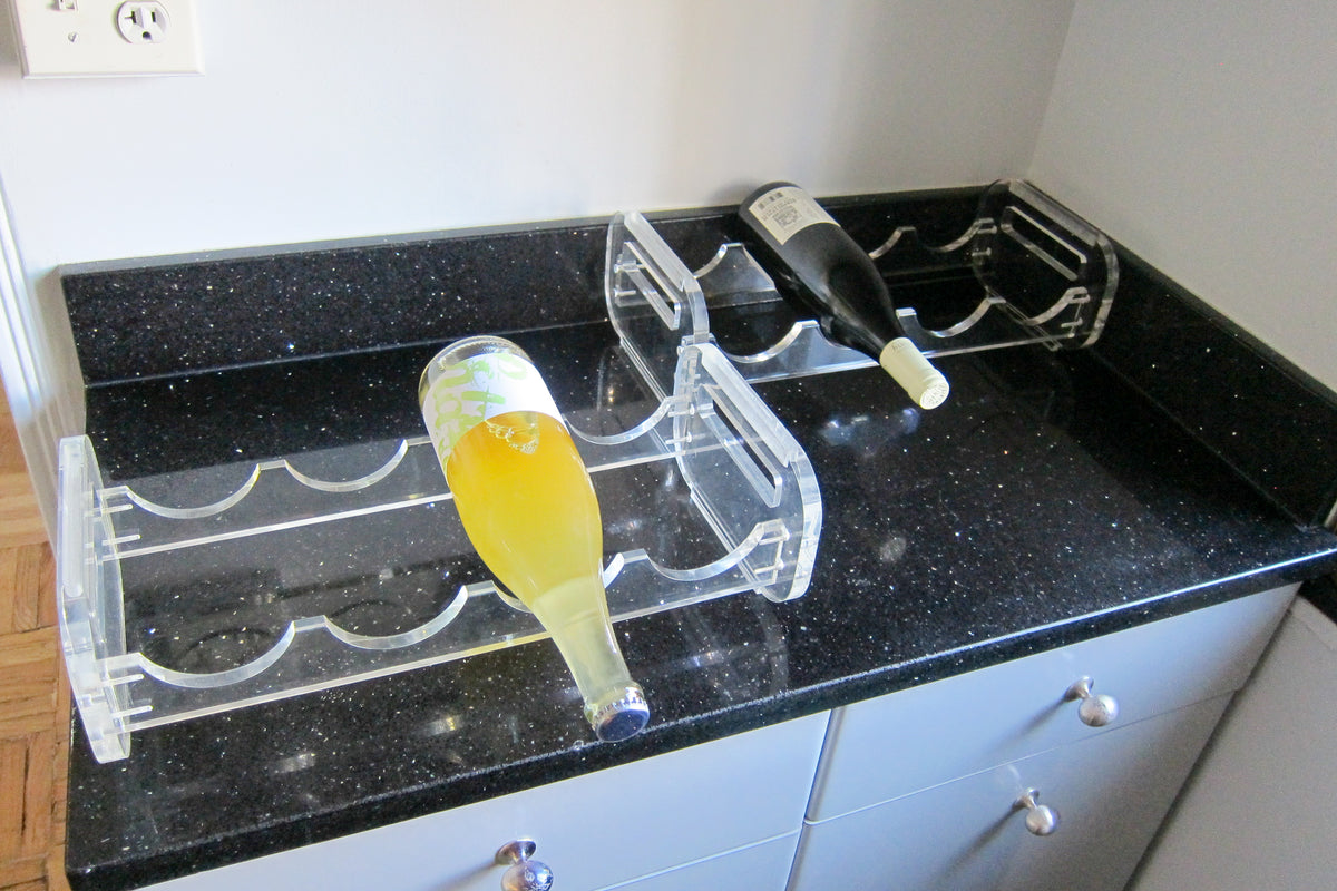 Vintage Stacking Lucite Bottle/Wine Racks