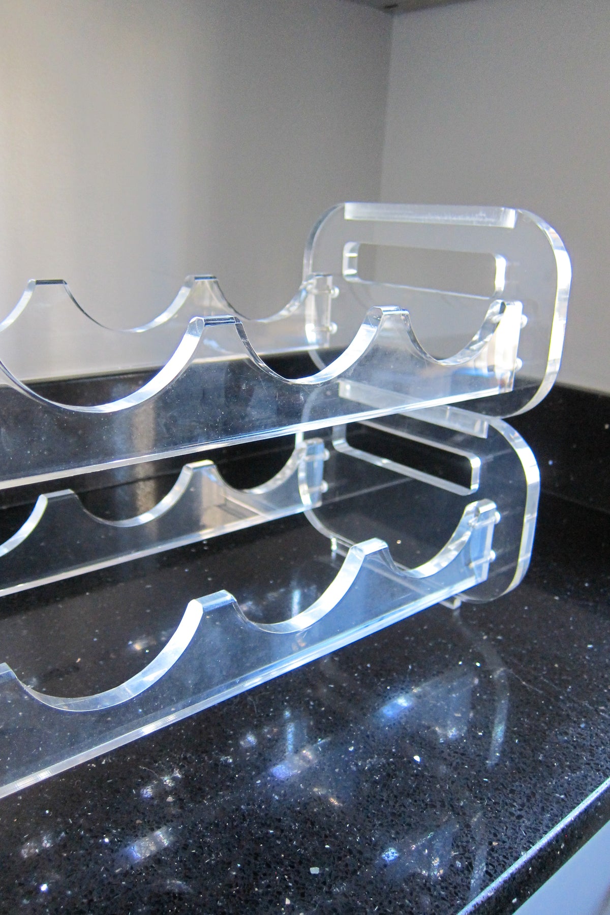Vintage Stacking Lucite Bottle/Wine Racks