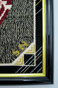 Art Deco Style Framed Needlepoint