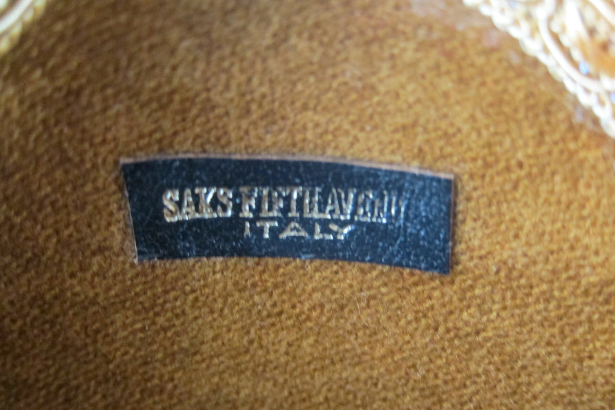 Vintage 1960s Brass Purse / Clutch by Saks Fifth Ave