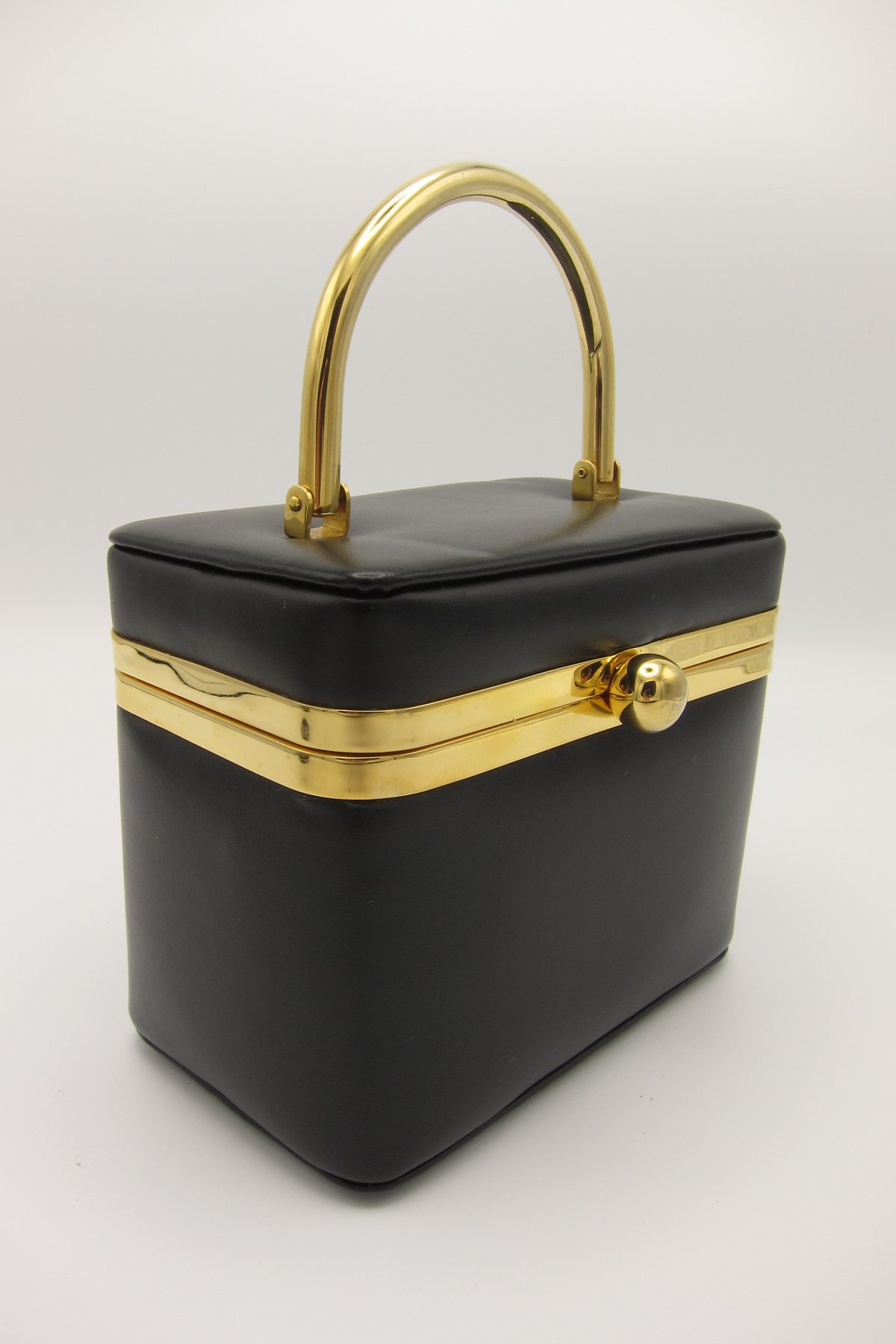 Vintage Black and Gold Mini-Box Purse